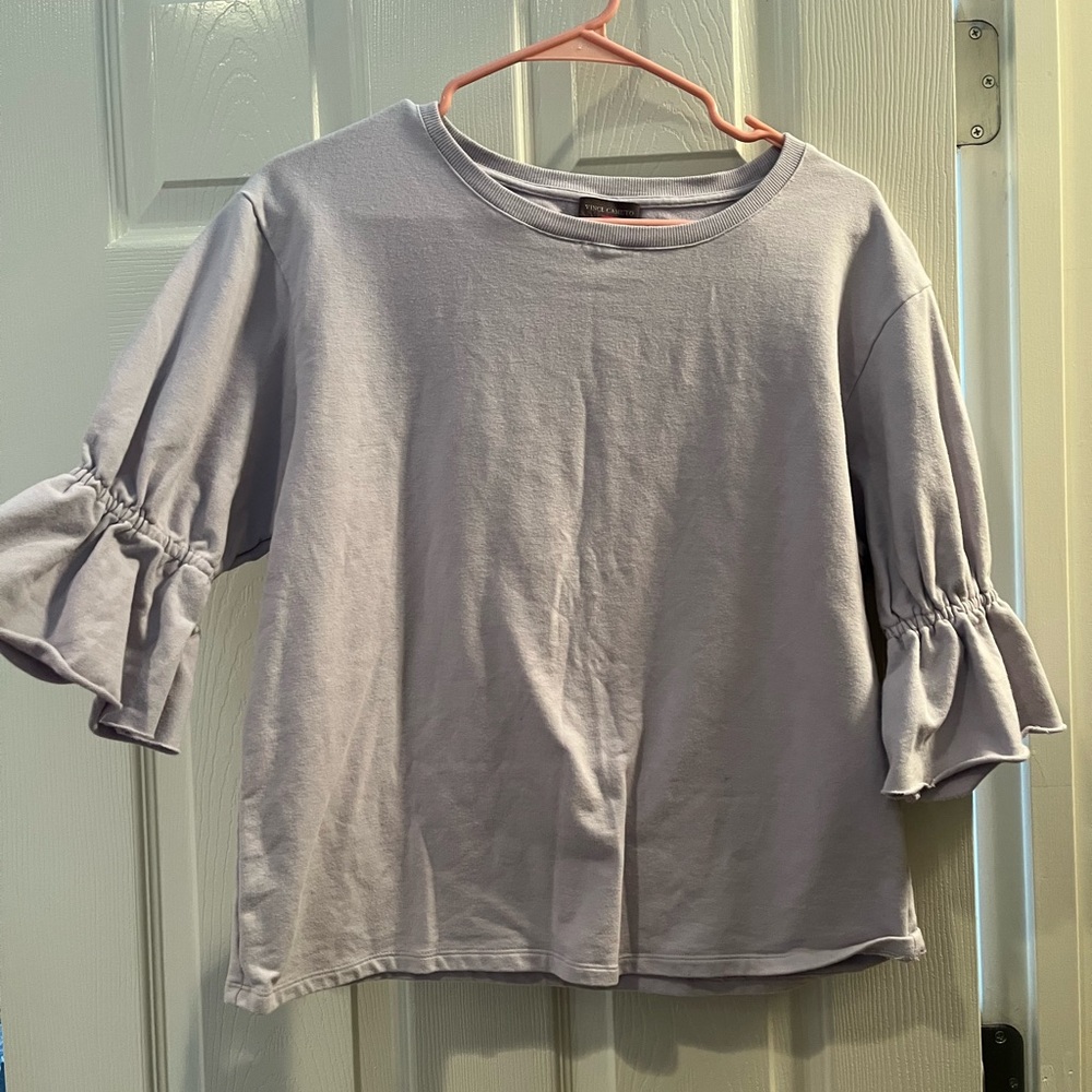 Vince Camuto light lavender purple pullover sweater sweatshirt bell sleeve